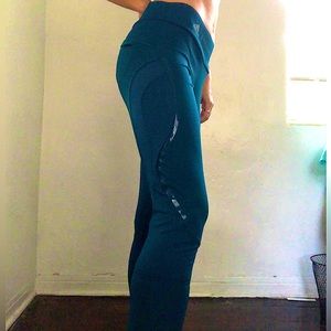 Adidas by Stella McCartney teal athletic set, includes leggings and tank. Size S